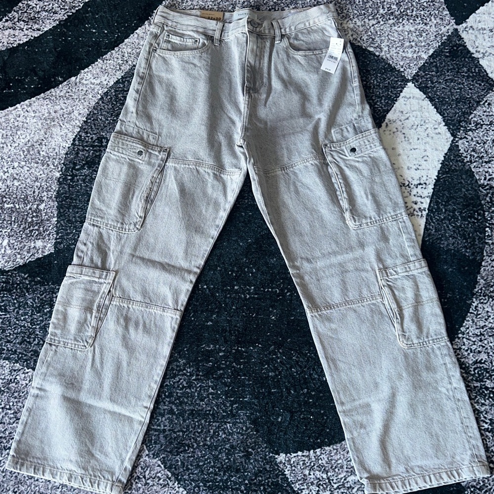 PacSun Men's Gray Cargo Jeans